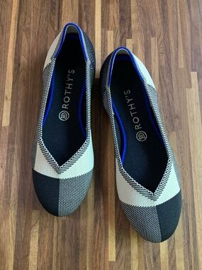 Rothy's Black and Cream Slip-On